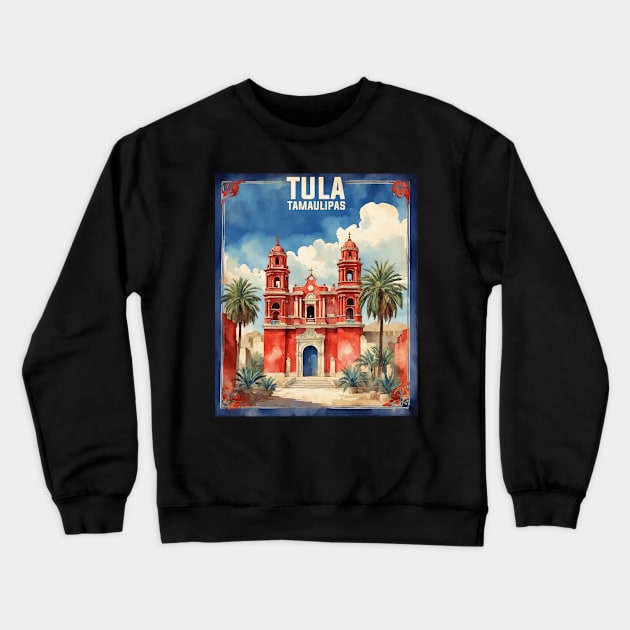 Tula Tamaulipas Mexico Vintage Tourism Travel Crewneck Sweatshirt by TravelersGems